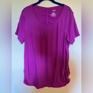 Danskin Now Purple Relaxed Short Sleeve Tee